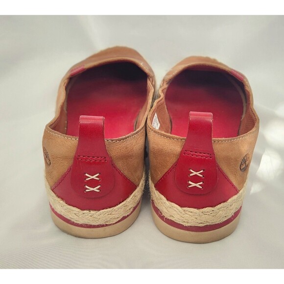 Timberland Womens Barcelona Bay Brown Red Slip Ons - Size 8.5 - Picture 2 of 7